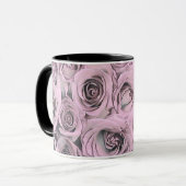 ピンクのバラスケッチ マグカップ (正面左)
