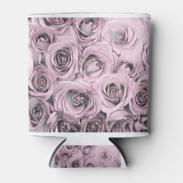 ピンクのバラスケッチ 缶クーラー