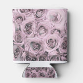 ピンクのバラスケッチ 缶クーラー (裏面)