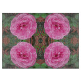 ピンクのバラパターン カッティングボード (正面)