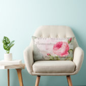 ピンクのバラフランスのアクセント腰枕 ランバークッション (椅子)