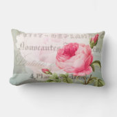 ピンクのバラフランスのアクセント腰枕 ランバークッション (正面)