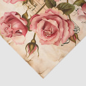 ピンクのバラフローラヴィンテージ音楽シートephemera 薄葉紙 (詳細)