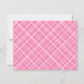 ピンクのバラフローラ植物用名門私立校風の格子状貝柱 ノートカード (裏面)