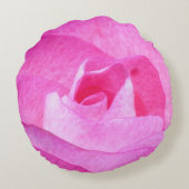 ピンクのバラ丸い枕 ラウンドクッション (裏面)