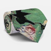 ピンクのバラ付き花瓶(F682)ファンゴッホファインアート ネクタイ (ロール)