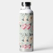 ピンクのバラ園の花模様 ウォーターボトル (右面)