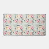 ピンクのバラ園の花模様 デスクマット (正面)
