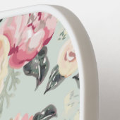 ピンクのバラ園の花模様 ピックルボールラケット (左詳細)