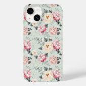 ピンクのバラ園の花模様 Case-Mate iPhoneケース (裏面)
