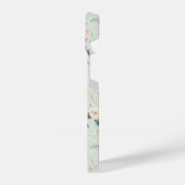ピンクのバラ園の花模様 iPhoneケース (左側面)