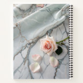 ピンクのバラ大理石手帳 ノートブック (裏面)