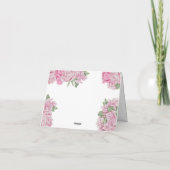 ピンクのバラ感謝していス – ユーブライダルシャワー サンキューカード (裏面)