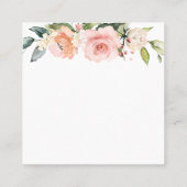 ピンクのバラ感謝祭スクエアビジネスカード スクエア名刺 (裏面)