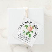 ピンクのバラ手作りラブプロダクトありがとう フェイバータグ (インサイチュ)