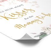 ピンクのバラ推測ゲームの多くのキスのサイン ポスター (角)