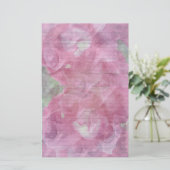 ピンクのバラ文房具 – オプションの線 便箋 (スタンド正面)