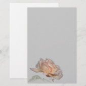 ピンクのバラ文房具 便箋 (正面/裏面)