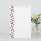 ピンクのバラ文房具 便箋 (スタンド正面)