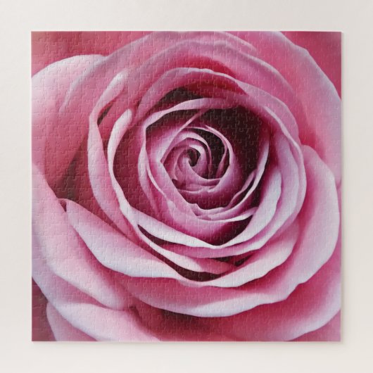 ピンクのバラ春ガーデンフラワーロマンチックなフローラ ジグソーパズル (縦)