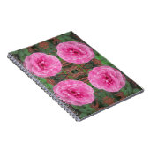 ピンクのバラ模様 ノートブック (右側)