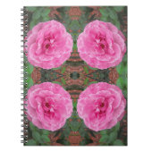 ピンクのバラ模様 ノートブック (正面)