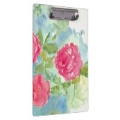 ピンクのバラ水彩花絵を描の花 クリップボード (右)