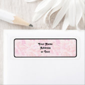 ピンクのバラ生地 ラベル (インサイチュ)