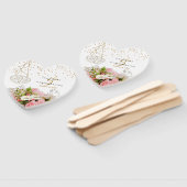 ピンクのバラ結婚の花 ハンドファン (組立なし)