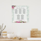 ピンクのバラ結婚の5つの表 ポスター (キッチン)