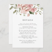 ピンクのバラ結婚ズ エンクロージャーカード (正面/裏面)