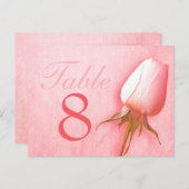 ピンクのバラ結婚バドのテーブル番号1-9 ポストカード (正面/裏面)