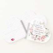 ピンクのバラ緑の葉ベビーシャワーノートブック ノートブック (内部)