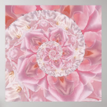 ピンクのバラ花びらがラブデジタルアートワークのスパイラル