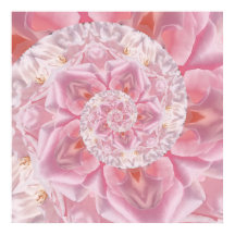 ピンクのバラ花びらがラブデジタルアートワークのスパイラル