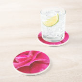 ピンクのバラ花びら コースター (側面)