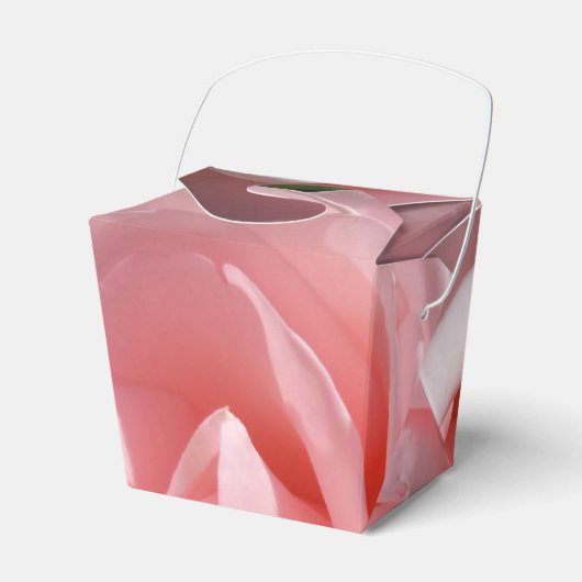 ピンクのバラ花取り出し特典ボックス フェイバーボックス (正面サイド)