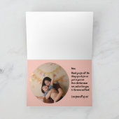 ピンクのバラ花束写真母の日 シーズンカード (内部)