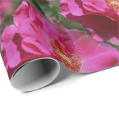 ピンクのバラ花柄自然 ラッピングペーパー (ロールコーナー)
