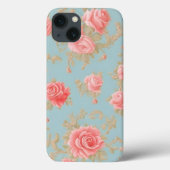 ピンクのバラ花柄 Case-Mate iPhoneケース (裏面)
