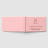 ピンクのバラ金ゴールドテディベアガール愛の記憶の中 ゲストブック (全面)