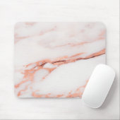 ピンクのバラ銅白グレー大理石の石釉 マウスパッド (マウス)