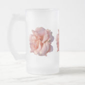 ピンクのバラ開花 フロストグラスビールジョッキ (左)