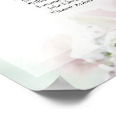 ピンクのバラ11テーブル結婚のシーティングチャート ポスター (角)