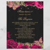 ピンクのバラ18キャンドルとバラセレモニープログラム (正面)