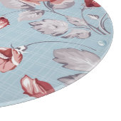 ピンクのバラ2の優雅の壁紙パターン カッティングボード (角)