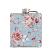 ピンクのバラ2の優雅の壁紙パターン フラスク (裏面)