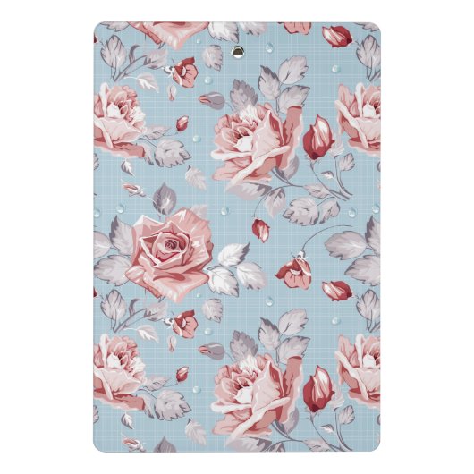 ピンクのバラ2の優雅の壁紙パターン ミニクリップボード (裏面)