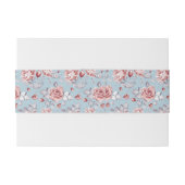 ピンクのバラ2の優雅の壁紙パターン 招待状ベリーバンド (裏面例)