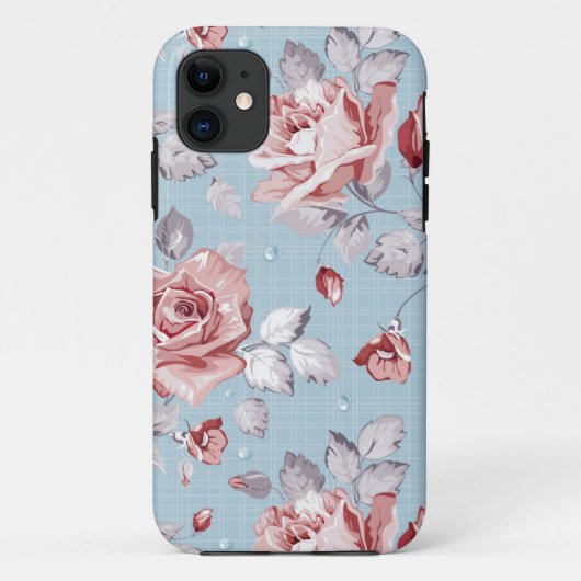 ピンクのバラ2の優雅の壁紙パターン Case-Mate iPhoneケース (裏面)
